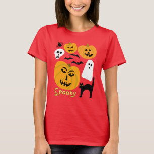T-shirt Les Citrouilles Éffrayants charment les chauves-s