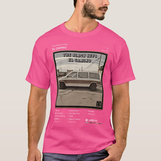 T-shirt Les Clés Noires - El Camino Tracklist Album (Devant)