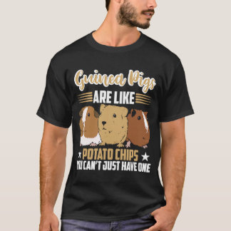 T-shirt les cobayes sont comme les chips Guinée Pig