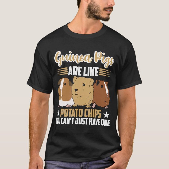 T-shirt les cobayes sont comme les chips Guinée Pig (Devant)