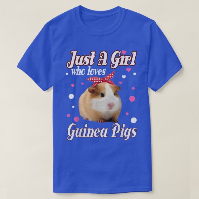 T-shirt Les Cochons De Guinée Juste Une Fille Qui Aime (Design devant)
