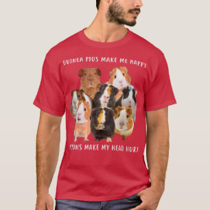 T-shirt Les Cochons De Guinée Me Rendent Heureux