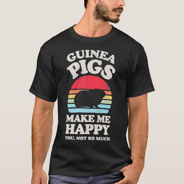 T-shirt Les Cochons De Guinée Me Rendent Heureux Le Cochon (Devant)