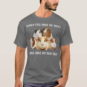 T-shirt Les Cochons De Guinée Me Rendent Heureux Les Humai