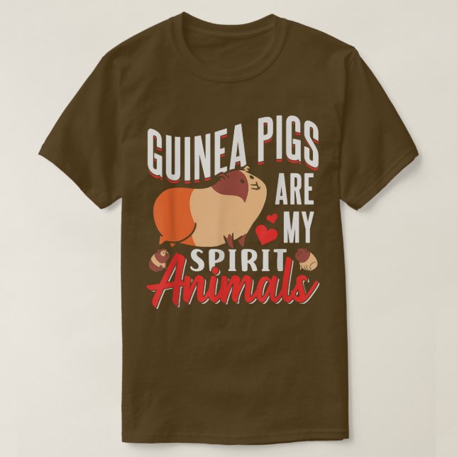 T-shirt Les Cochons De Guinée Sont Mon Esprit Animaux Anim (Design devant)