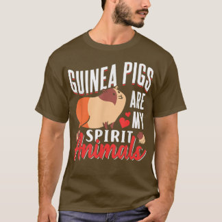 T-shirt Les Cochons De Guinée Sont Mon Esprit Animaux Anim