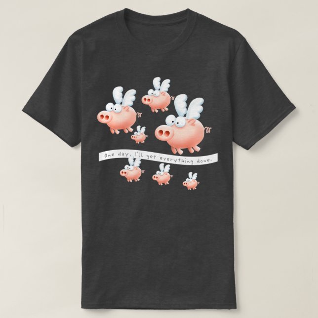 T-shirt Les cochons peuvent voler (Design devant)