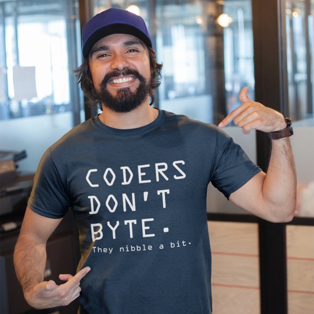 T-shirt Les codeurs n'octet pas (coders don't byte they nibble a bit)
