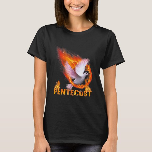 T-shirt Les colombes de la Pentecôte Flamme Saint-Esprit (Devant)