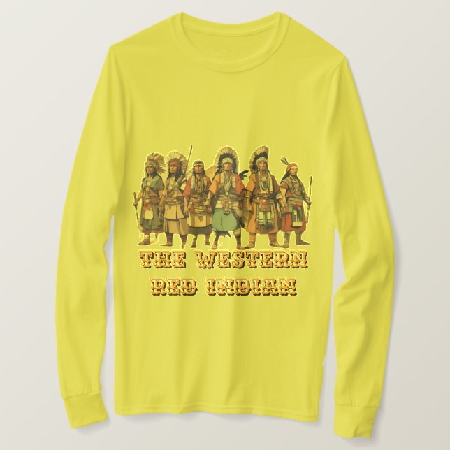 T-shirt Les Combattants De Courage De L'Inde Rouge Occiden (Design devant)