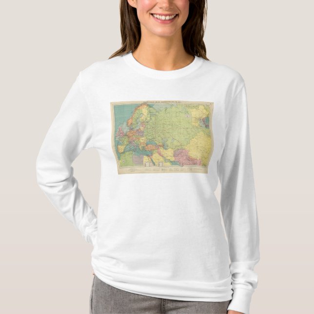 T-shirt Les communications de l'Europe sur terre, mer (Devant)