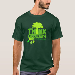 T-shirt Les conceptions de Riia/pensent la chemise verte