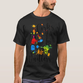T-shirt Les Corks Sont Pour Les Adultes Vin Boire Sarcasme