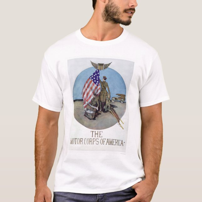 T-shirt Les corps de moteur de l'Amérique (US02075) (Devant)