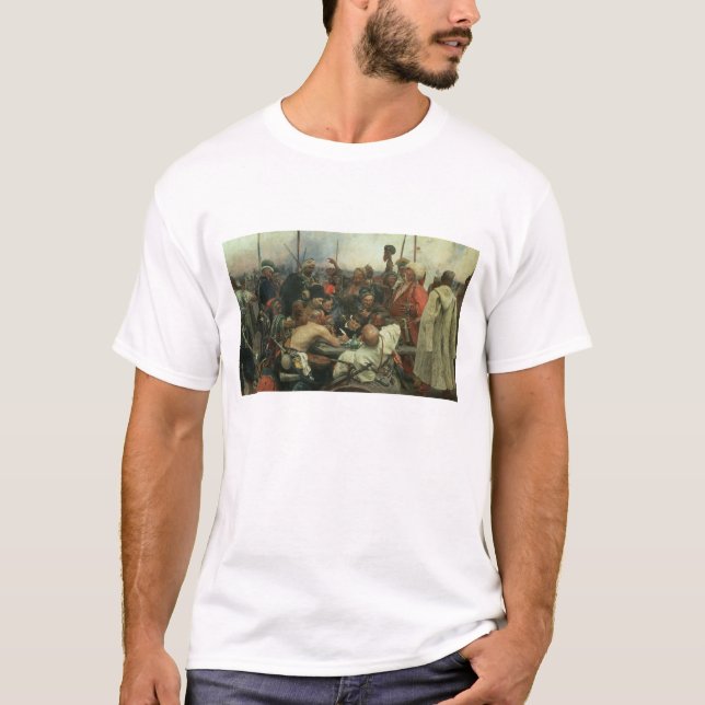 T-shirt Les Cosaques de Zaporozhye écrivant une lettre (Devant)