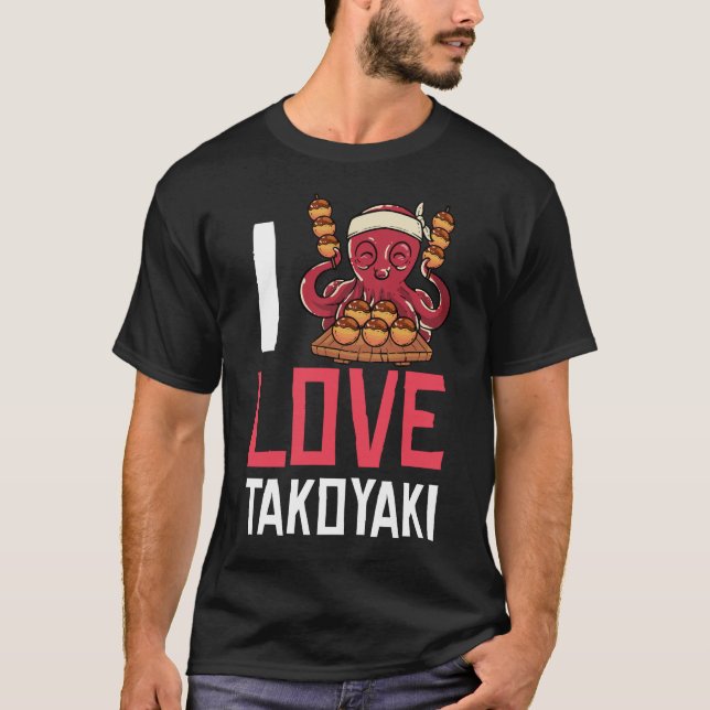 T-shirt Les couilles de poulpe de Takoyaki Cadeau Cuisine  (Devant)