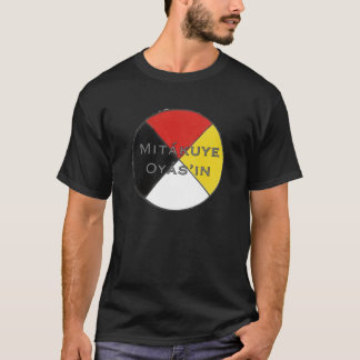 T-shirt Les couleurs foncées Lakota des hommes de Mitakuye
