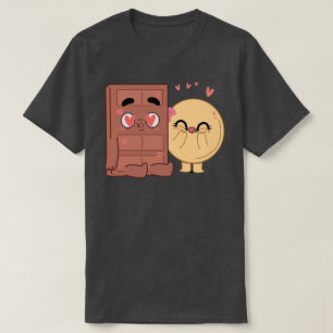 T-shirt Les Couples Choco Et Pancake Aiment La Valentine Q