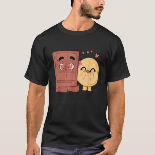 T-shirt Les Couples Choco Et Pancake Aiment La Valentine Q