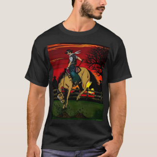 T-shirt "Les Cowboys" Tirage couleur.
