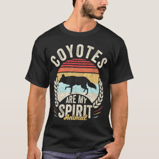 T-shirt Les Coyotes Sont Mon Esprit Animal Coyote Amoureux