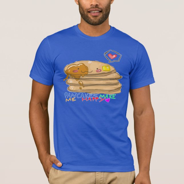 T-shirt les crêpes me rendent heureux (Devant)