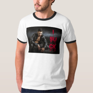 T-shirt Les crocs de la silhouette vampirique pâle d'Hallo