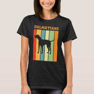 T-shirt Les Dalmatiens Ombrent Silhouette Dans Les Couleur