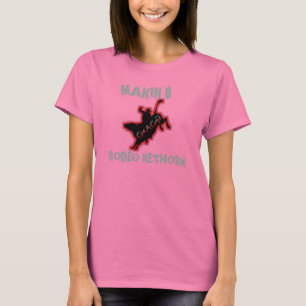 T-shirt Les dames court-circuitent le réseau de rodéo de