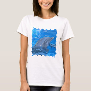 T-shirt Les dames de dauphin de Bottlenose ont adapté le