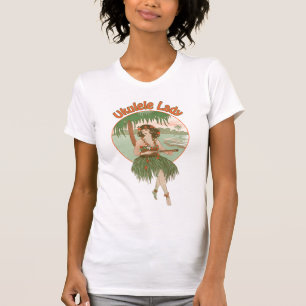 T-shirt Les dames de Madame #1 d'ukulélé allument le