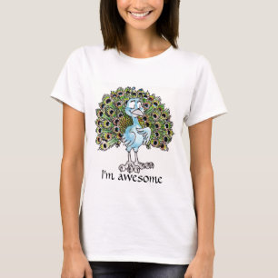 T-shirt Les dames impressionnantes de paon ont adapté le
