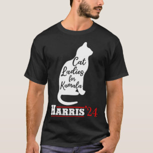 T-shirt Les Dames Pour Kamala Drôle Chat 2024 Président Ka