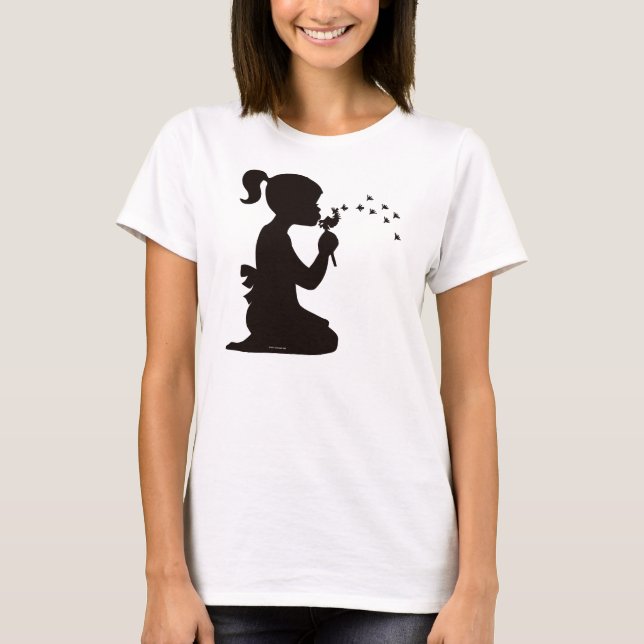 T-shirt Les Dandelions Dispersants Des Filles (Devant)