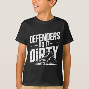 T-shirt Les défenseurs le font sale Tacle glissant Footbal