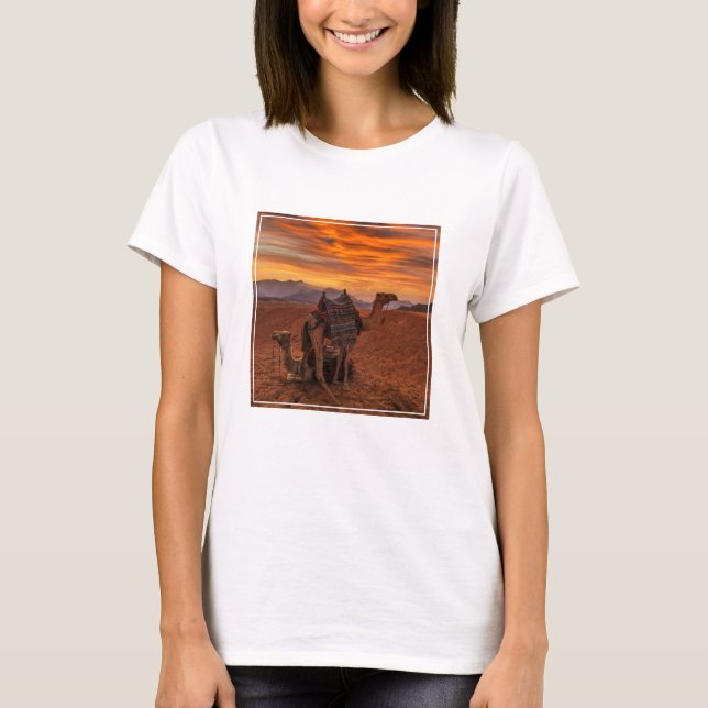 T-shirt Les déserts | Bactrial Camel Egypte dune de sable (Devant)