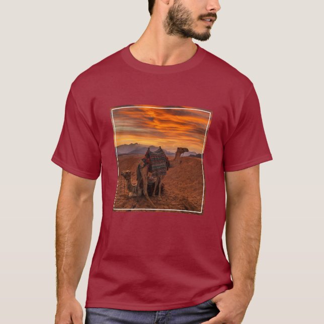 T-shirt Les déserts | Bactrial Camel Egypte dune de sable (Devant)