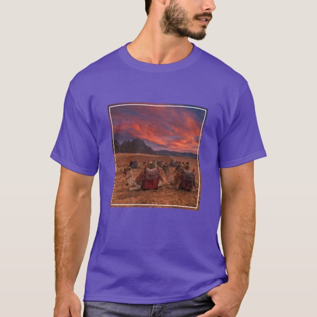 T-shirt Les déserts | Camels Sinai Mountains Egypte (Devant)