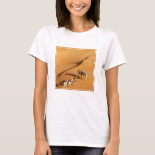 T-shirt Les déserts Marche touareg avec chameaux