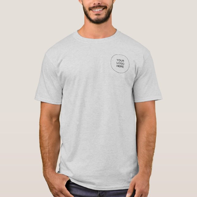 T-shirt Les deux imprimés latéraux Logo d'entreprise Ici M (Devant)