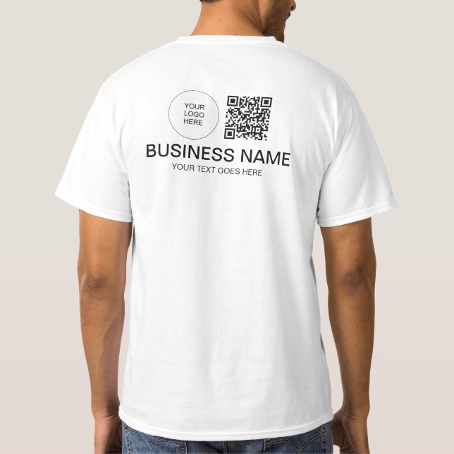 T-shirt Les deux Modèles imprimés latéraux Mens Code QR Lo (Dos)