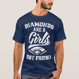 T-shirt Les diamants sont la meilleure amie d'une fille am