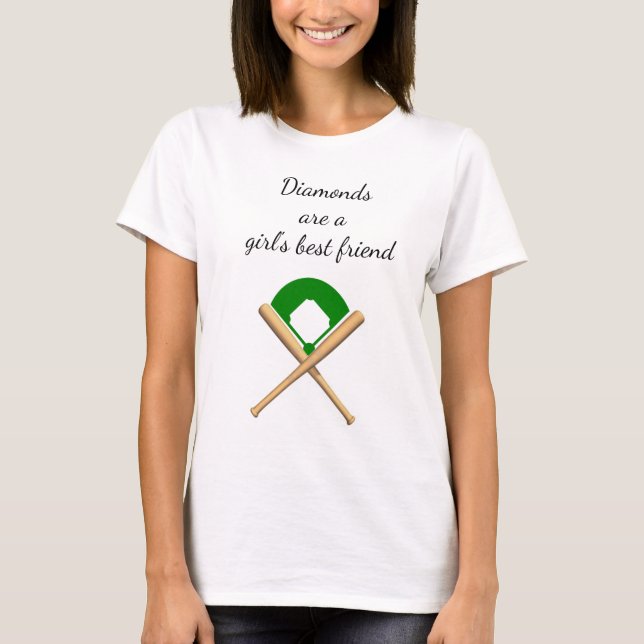 T-shirt Les diamants sont le meilleur ami de la fille desi (Devant)