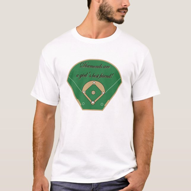 T-shirt Les diamants sont le meilleur ami d'une fille (Devant)