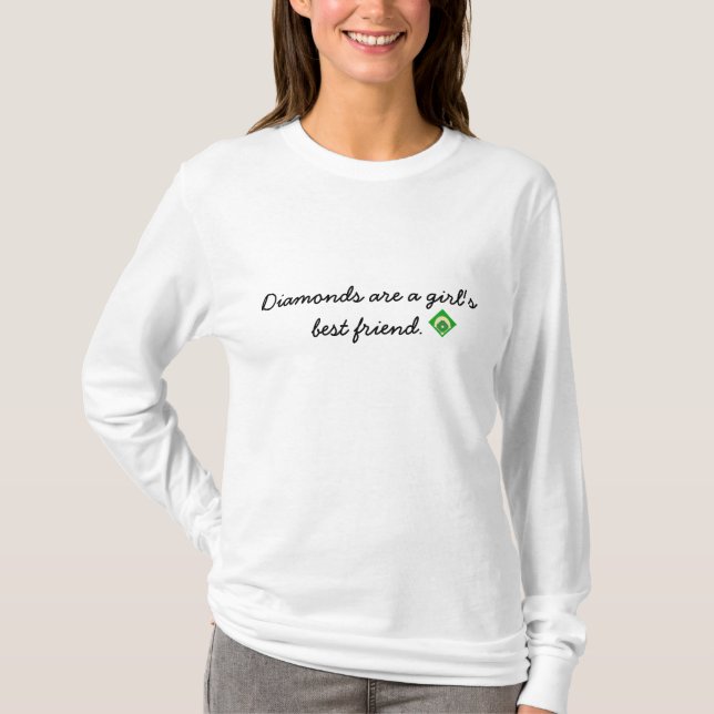 T-shirt Les diamants sont le meilleur ami d'une fille (Devant)
