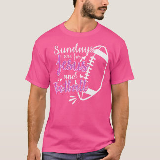 T-shirt Les Dimanche Sont Pour Jésus Et Le Football