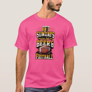 T-shirt Les Dimanche Sont Pour La Bière Et Le Football Tai
