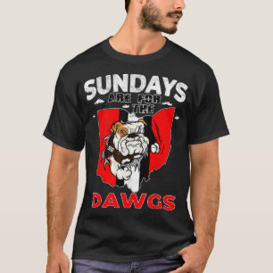 T-shirt Les Dimanche Sont Pour Le Dawgs Vintage Cleveland 