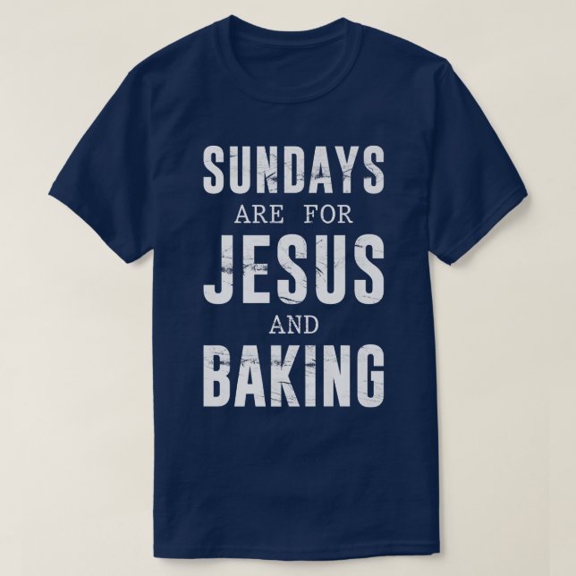 T-shirt Les dimanches Sont Pour Jésus & Cuisson 2666 (Design devant)