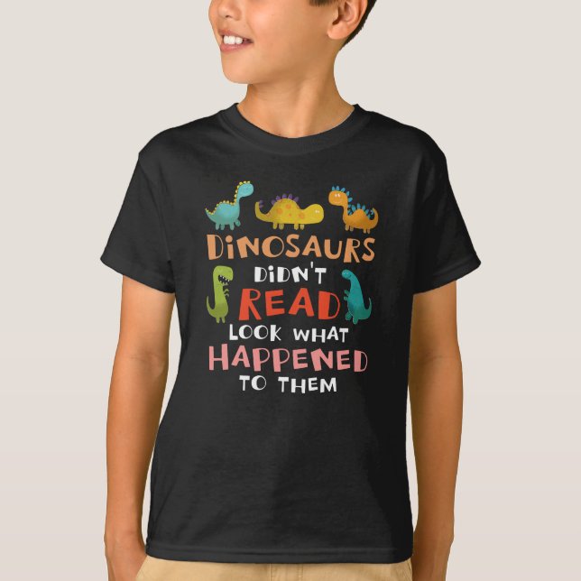 T-shirt les dinosaures n'ont pas lu ce qui leur est arrivé (Devant)